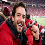 Client James M. at football match
