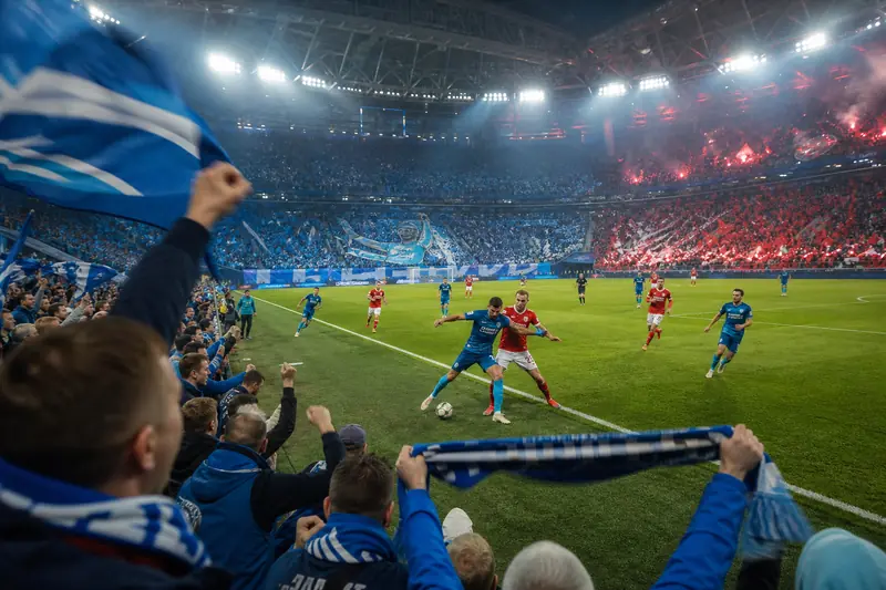 Zenit and Spartak supporters at derby match