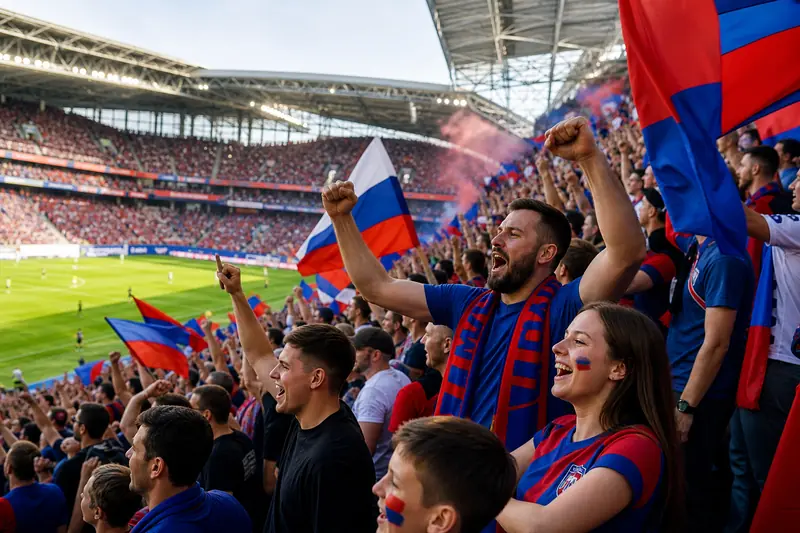 RPL football stadium and fans
